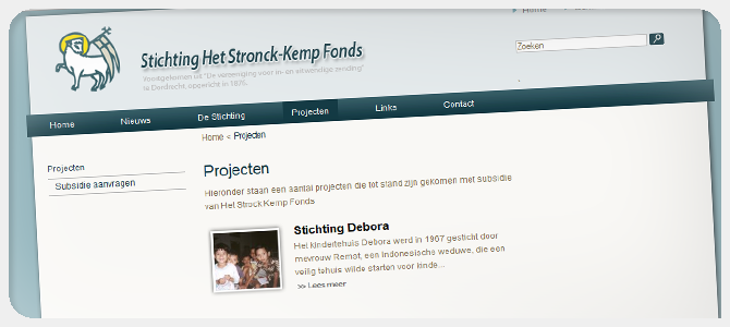 Een website voor het Strock Kemp Fonds